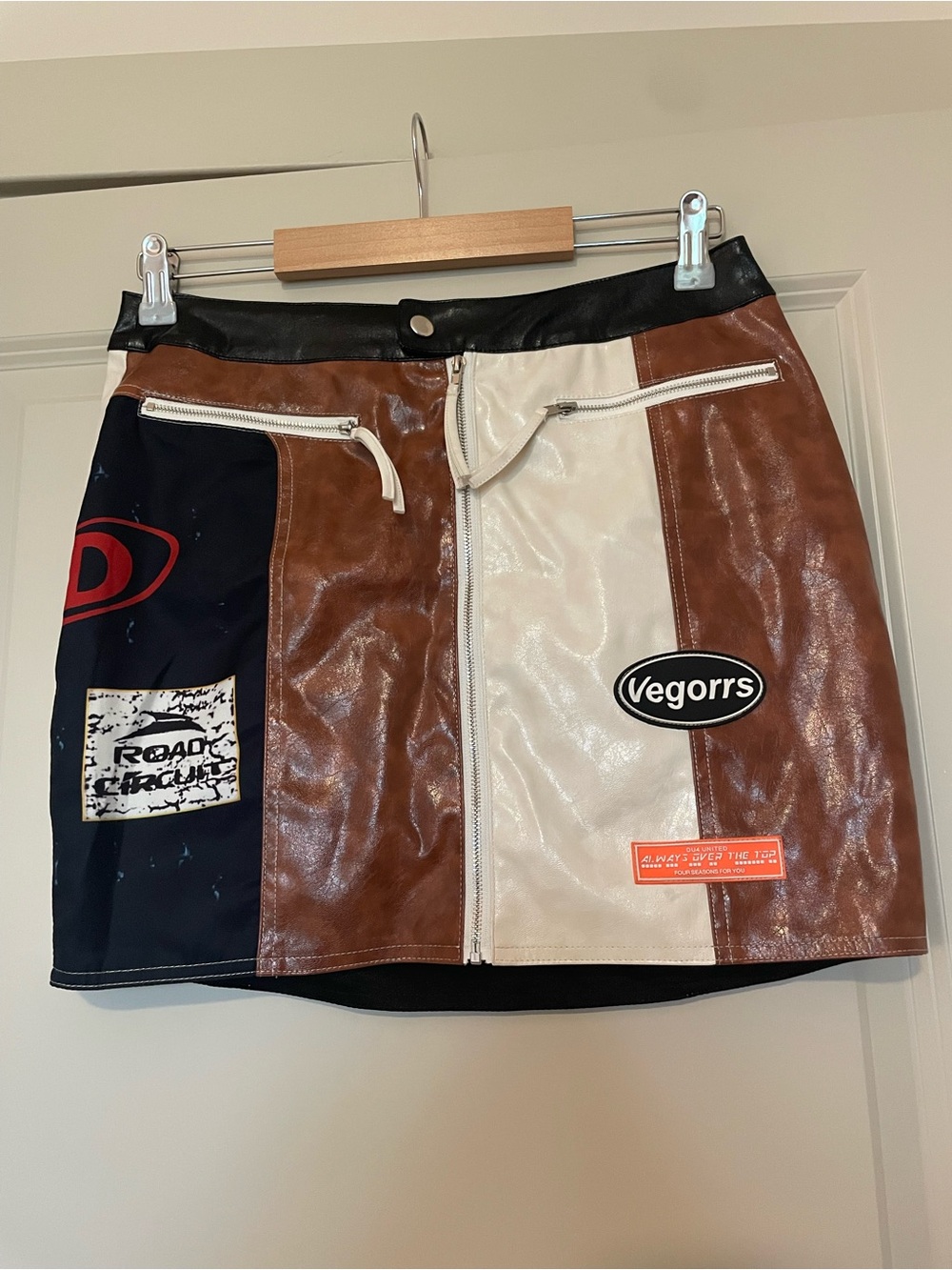Fashion Nova Revving Up Faux Leather Skirt
